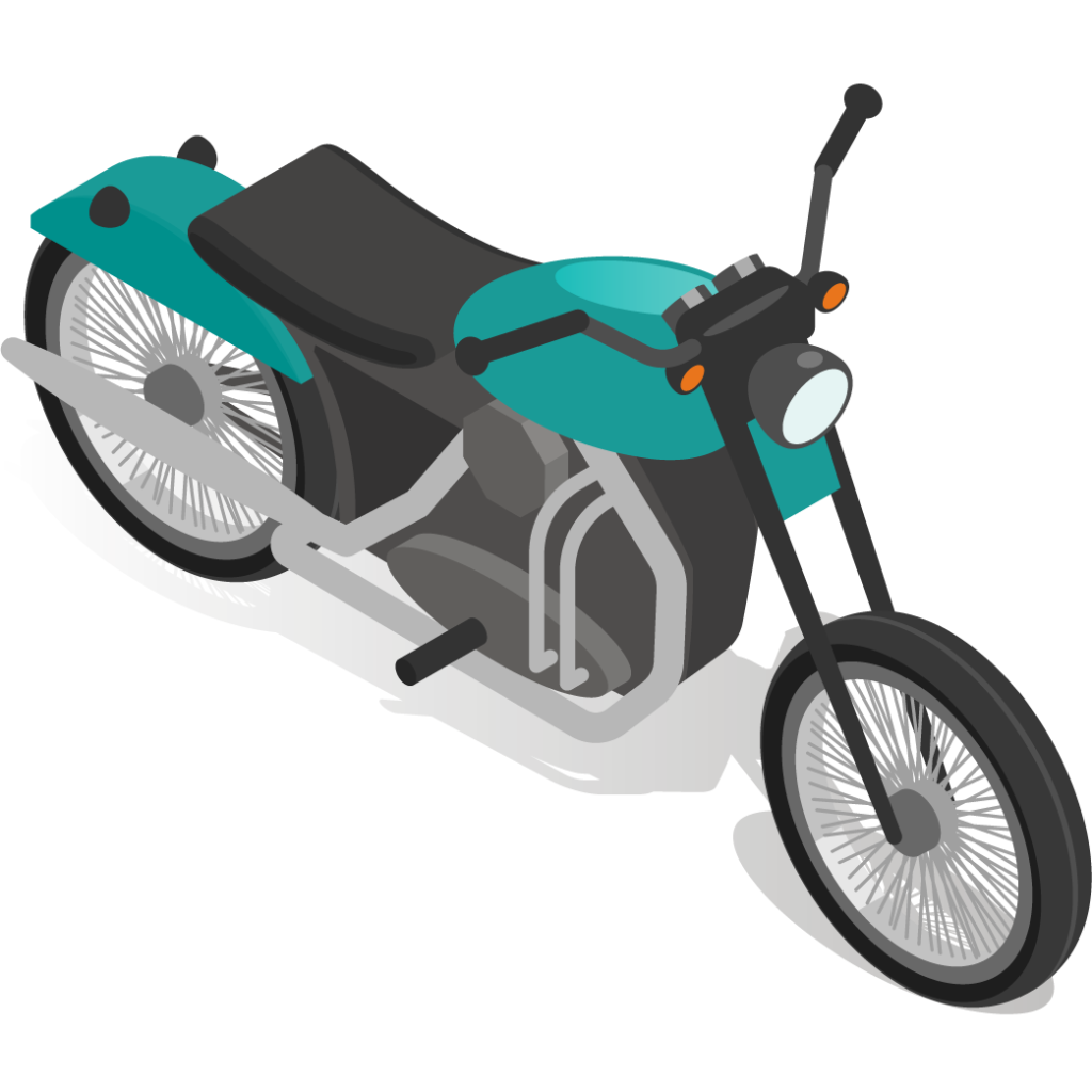 Illustrasjon av motorsykkel